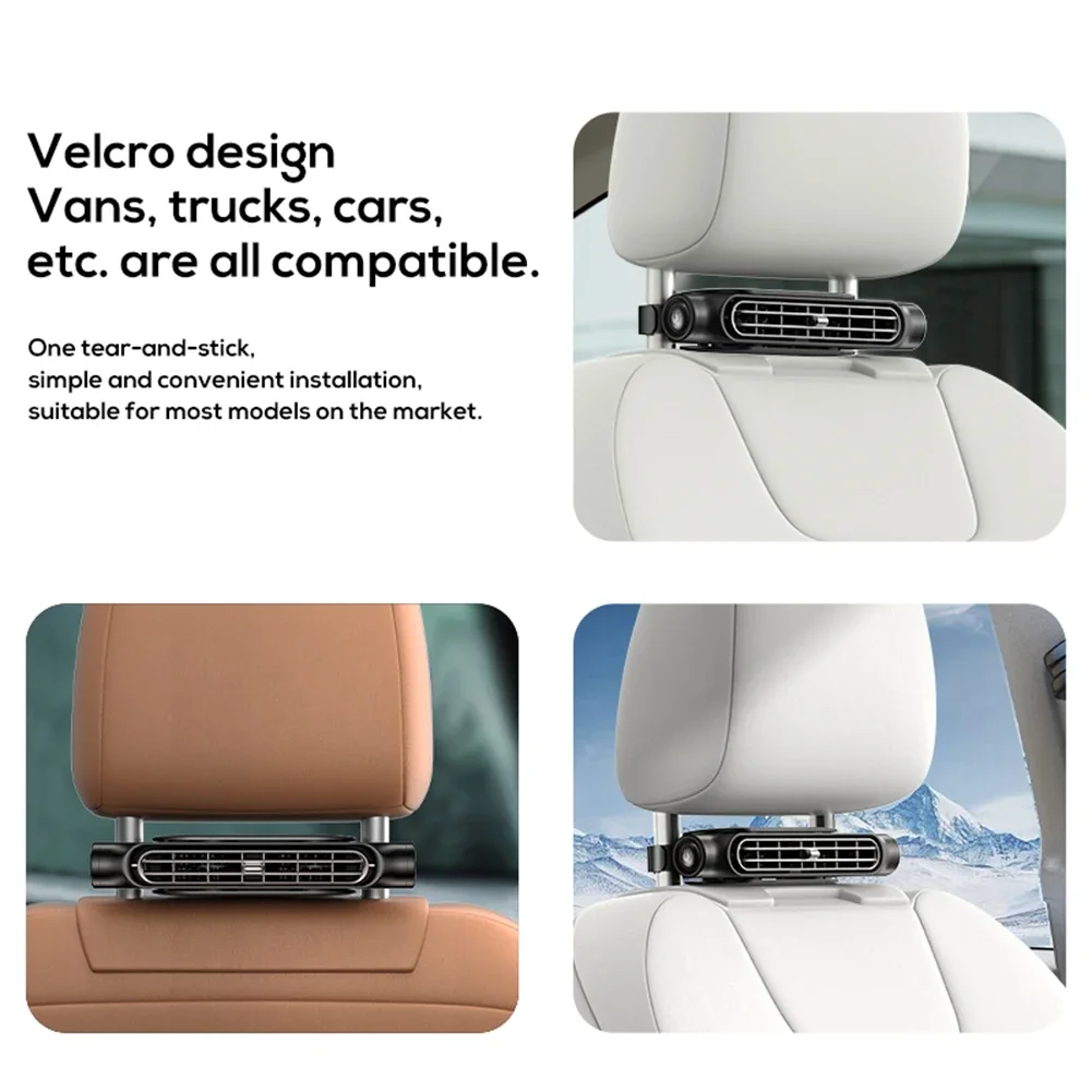 مروحة تبريد المقعد الخلفي للسيارة ، تكييف الهواء ، مستلزمات السيارة ، كهربائية ، أوتوماتيكية ، 3 سرعات ، 4-1 #6