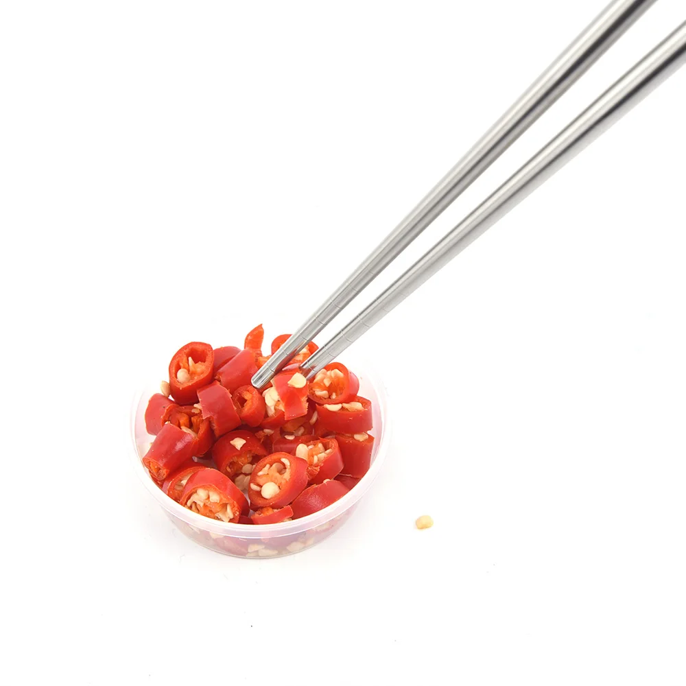 Stainless Steel Chopstick Tableware Reusable Korean Silver Adult Chopsticks Antiskid Household Metal Food Sticks High Quality