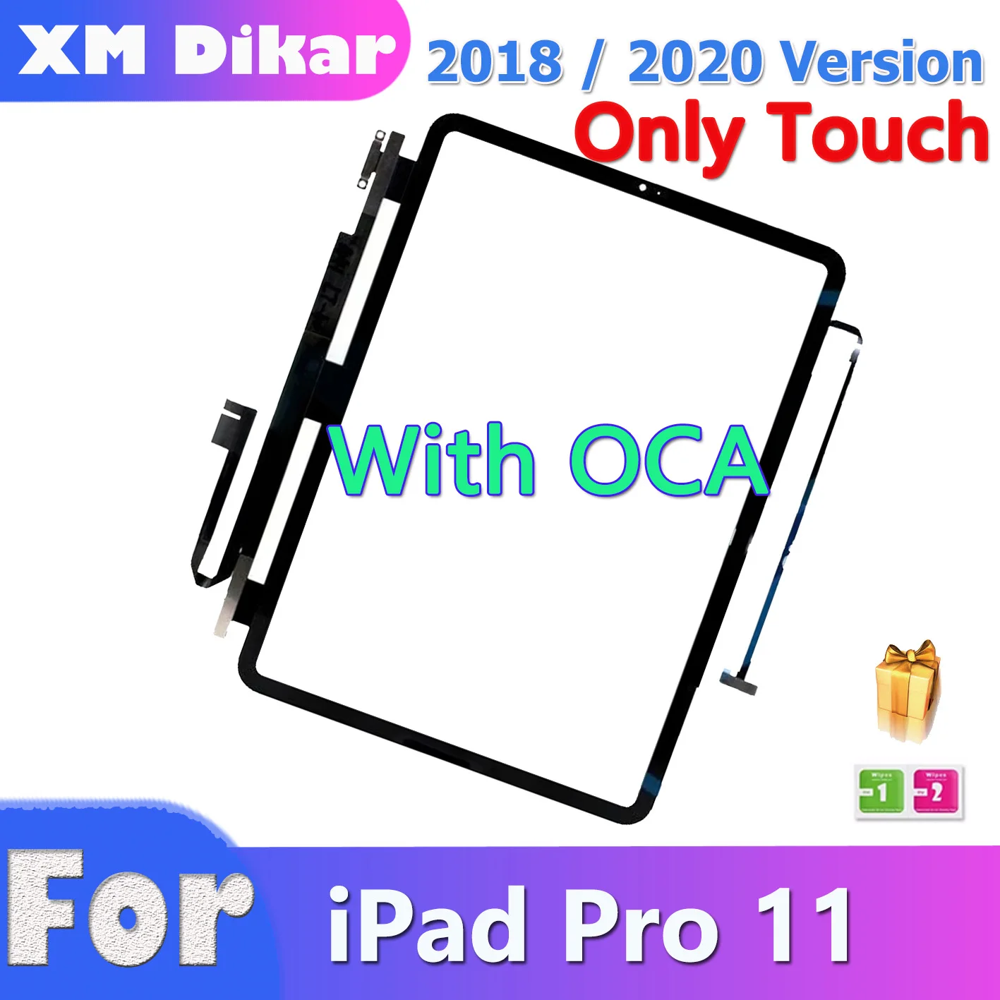 With OCA Touch for iPad Pro 11 pro11 A1980 A1934 A2013 A1979 Touch Screen Front Glass Replace for Pro 11 2020 A2068 A2230 A2228