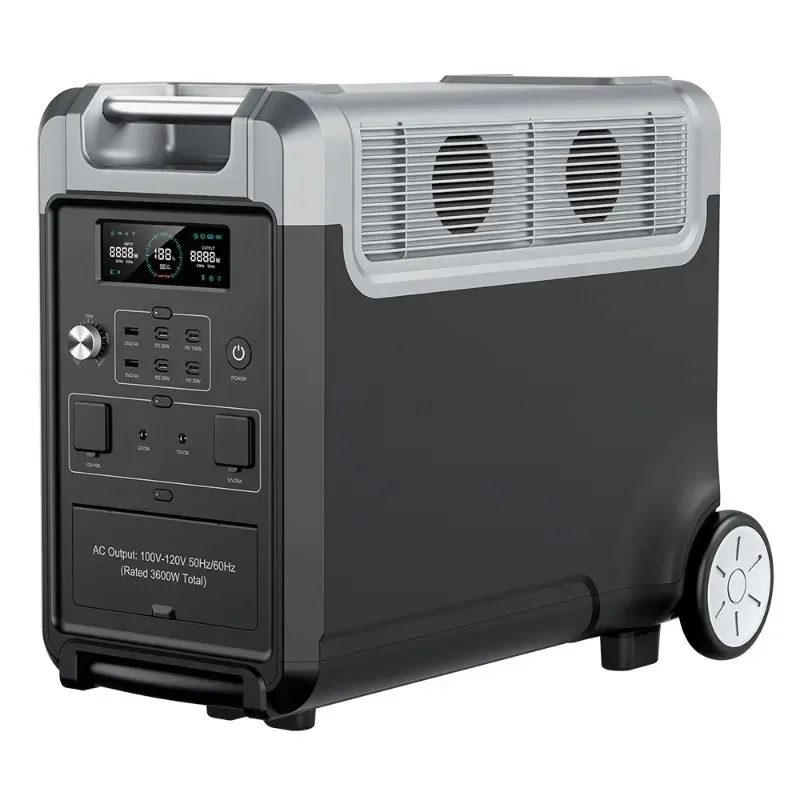 Large Capacity 3840Wh Portable Power Station 3600W 3300W with Expansion Battery