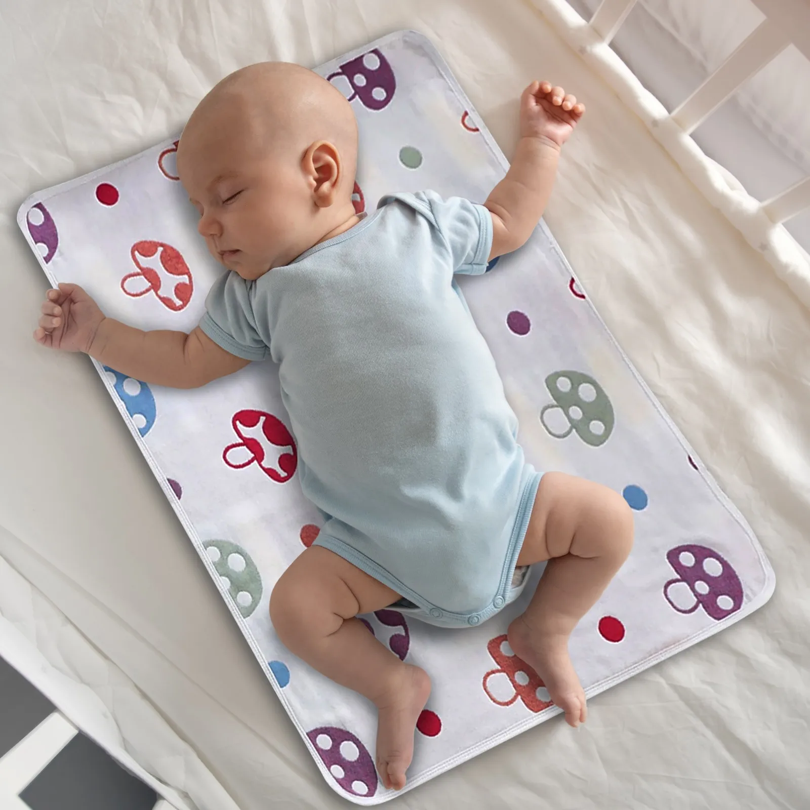 Portable Diaper Changing Pad Waterproof Foldable Washable Baby Changing Mat Travel Mat Play Stroller Crib Car Mattress