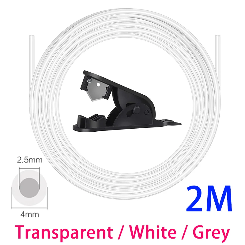 Przewód Bowdena 2M do drukarek Bambu Lab serii A1/P1/X1 na filament 1.75mm z przecinakiem do ekstrudera, z…