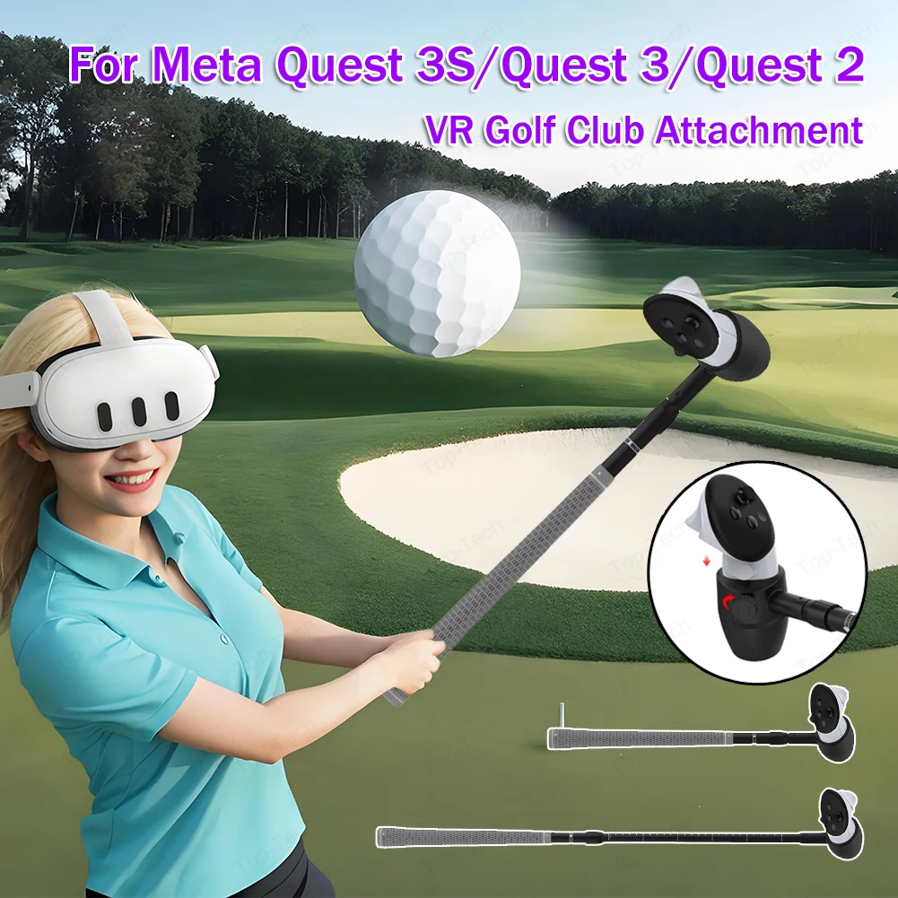 Aperto de jogo para taco de golfe vr, para meta quest 3s quest 3 quest 2, acessórios, extensões de controlador, acessório para taco de golfe vr, 1-2 peças