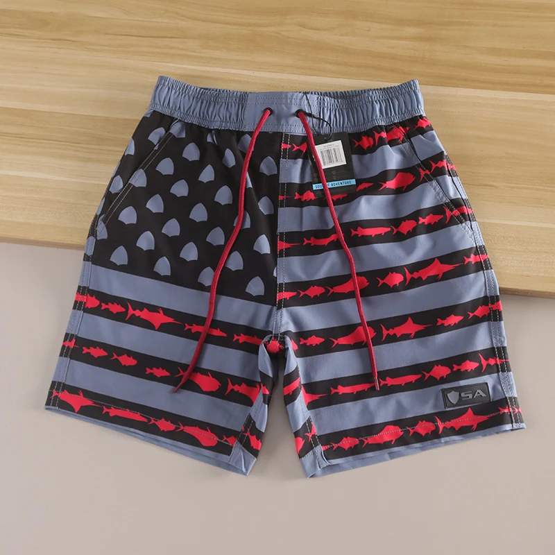 

Comfortable Elastic Waist Casual Beach Pants for Men Summer Season Five-Quarter Length Loose Fit Youth Daily Wear