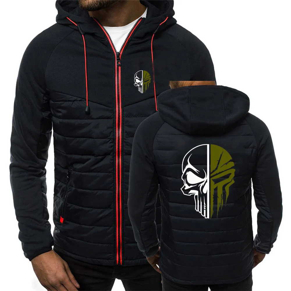 

Funny Skull Graphics Autumn and winter ultra light men's jacket men's fashionable casual portable lightweight down jacket top