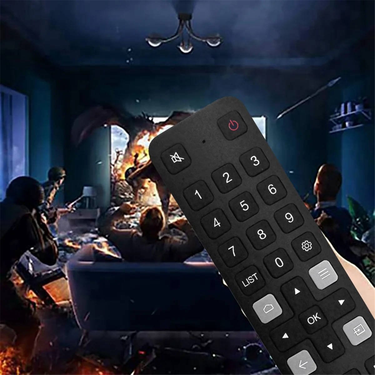 ABJG-Replace RC901V FMR6 Remote Control for 4K LED Android Smart TV 65P725 55C716