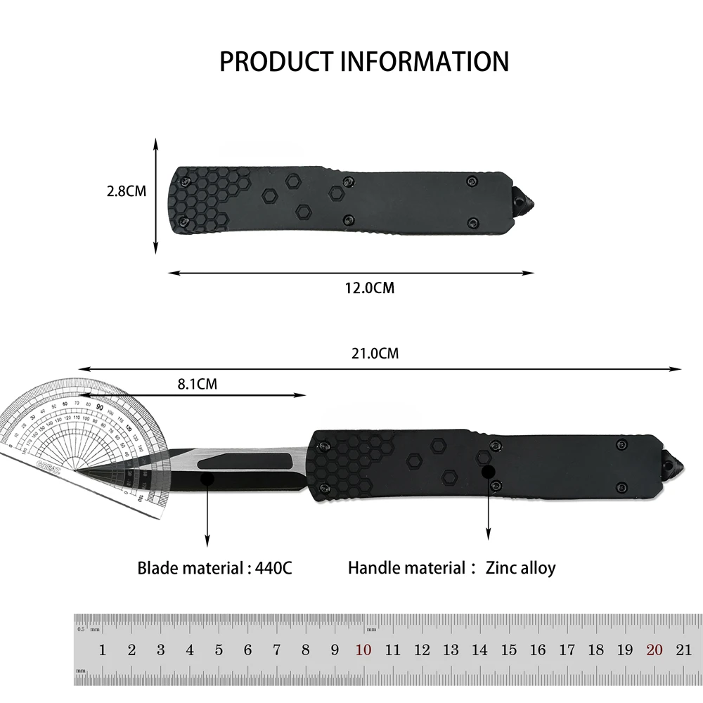 Model F156 Folding Pocket Knife with Original Box 440C Blade Zinc Alloy Handle Outdoor Camping Portable Tool Hunting EDC Knives