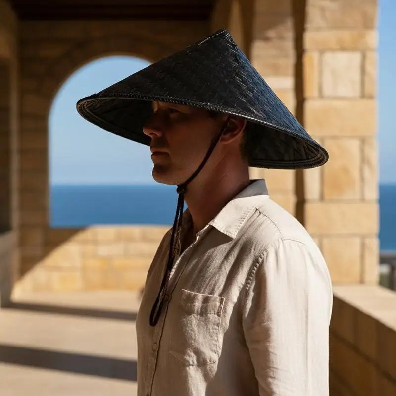 Hat Samurai Straw  Chinese Cosplay Japanese Rice Asian Bamboo Conical Hats Party Farmer Cone Decor Cap Decorative