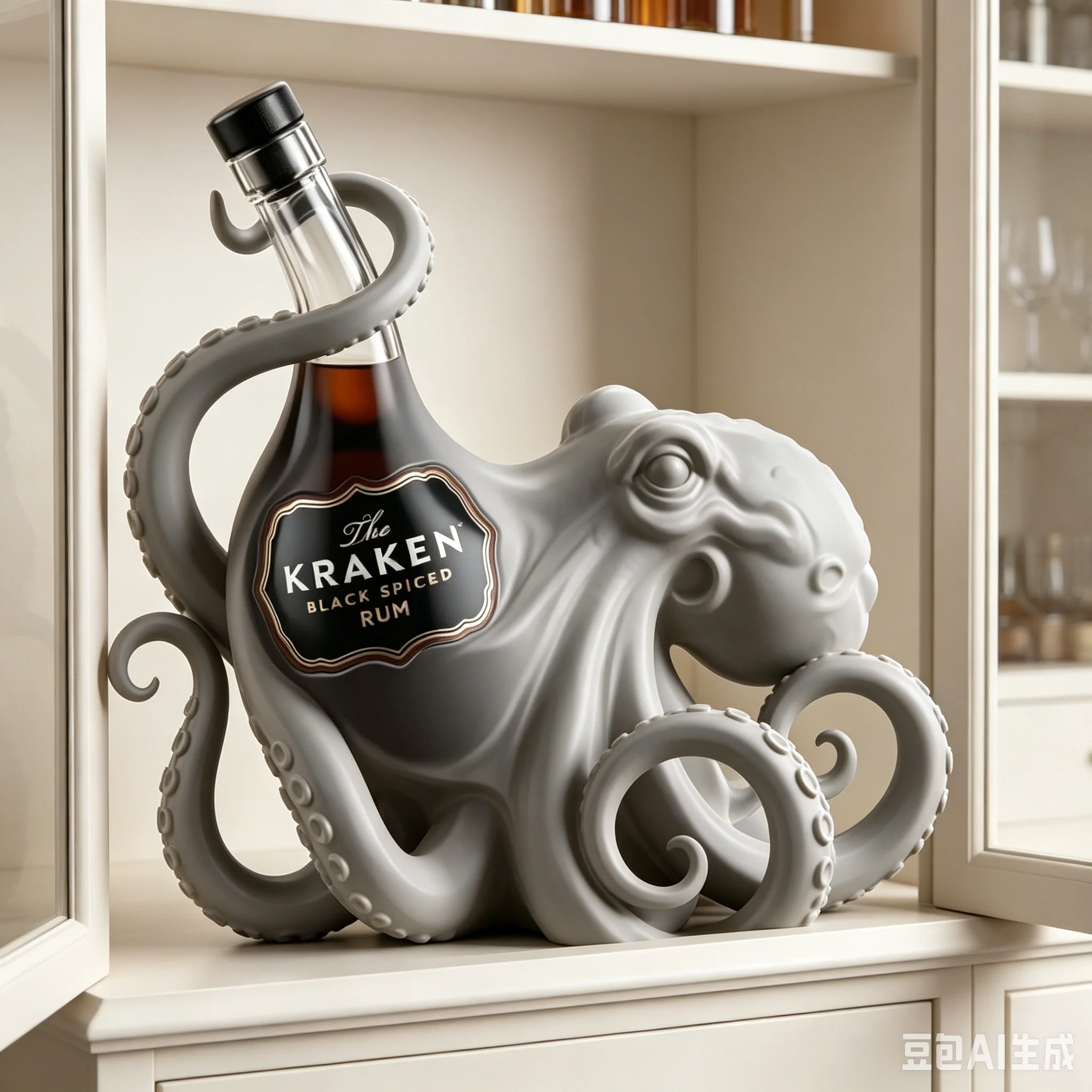Oktopus Kraken Whisky-Dekanter Einzigartig Geformte Glasflasche für Spirituosen für die Hausbar