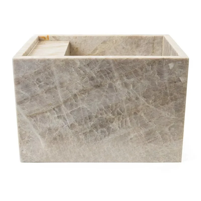 Nordic Fashion Stone Laundry Room Sink Light Yellow Marble Sink Basin Natural Stone Marble Sink