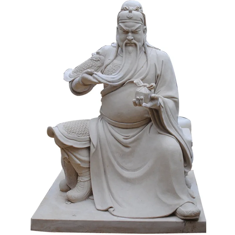Resin fiberglass Buddha statue painted Guan Gong statue pure handmade sculpture clay sculpture ornament