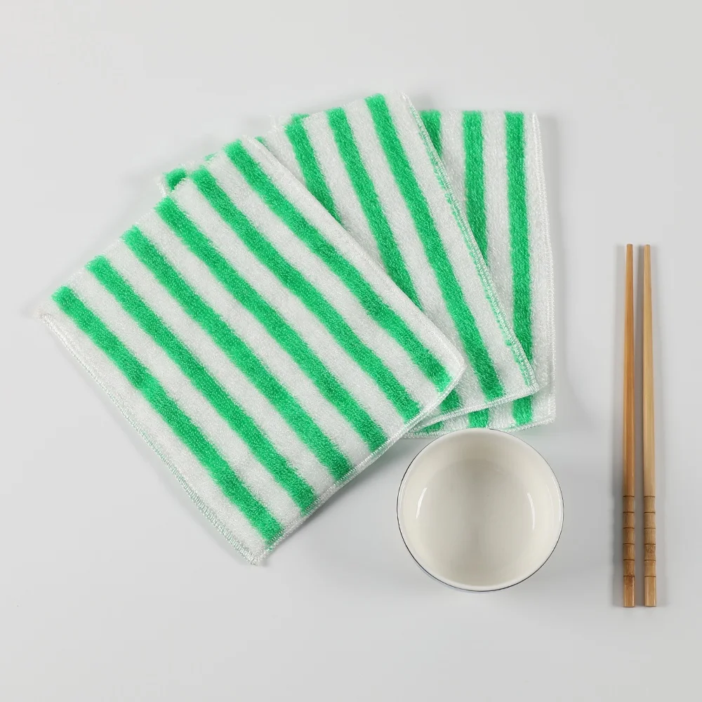 Wholesale kitchen bamboo fiber dishwashing cloth, oil brush, pot cloth, household cleaning towel