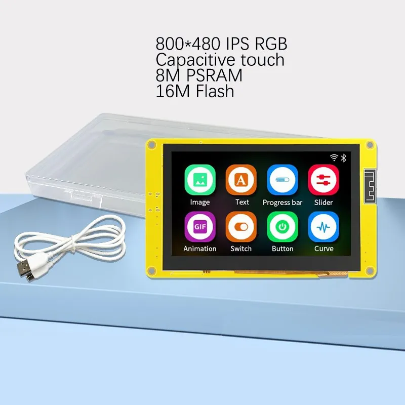 SHCHV ESP32-S3 HMI 8M PSRAM 16M Flash 4,3 Zoll 480*270 RGB LCD TFT Modul für Arduino LVGL WIFI Bluetooth Smart Display Touchscreen 3