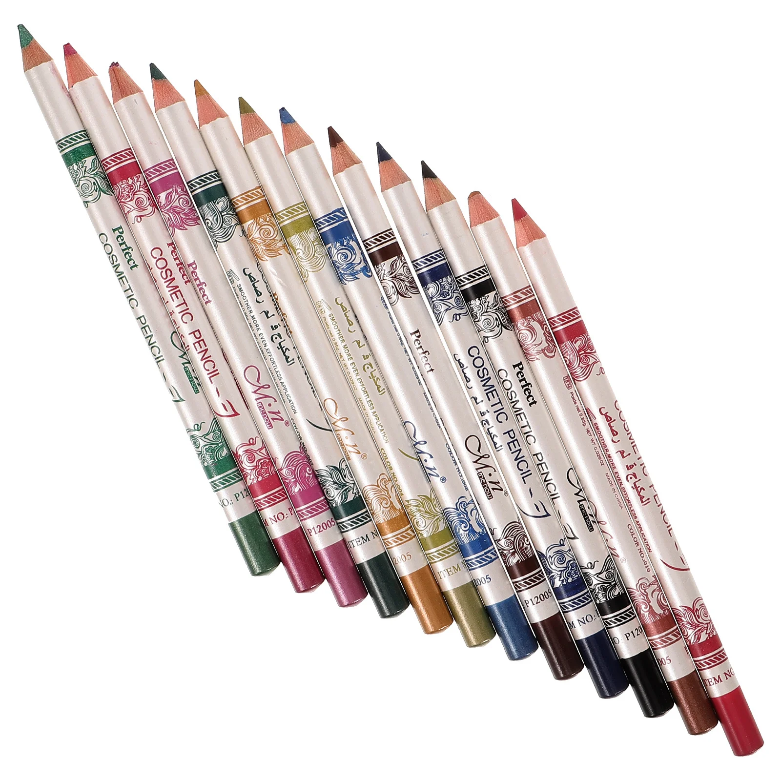 12 pezzi set di matite per trucco eyeliner impermeabile colorato a lunga durata occhio labbro sopracciglio penna per trucco eyeliner set di eyeliner per labbra