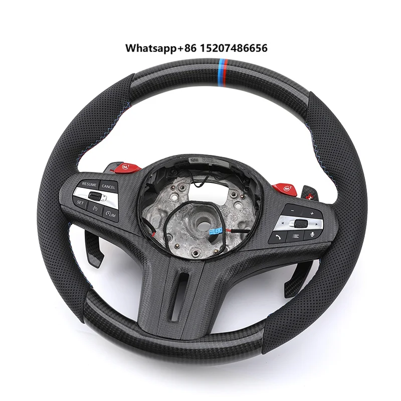 Custom Carbon Steering Wheel for M2/M3/M4/M5/M6/X5M/X6M/F80/F30/F31/F32/F10/F20/F22/F15/F16/X3 3/4/5/6/7 Series