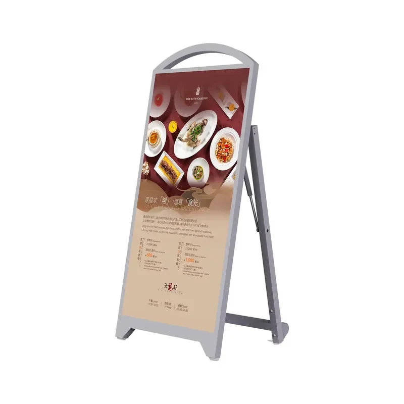 Electronic Outdoor Mobile LED Water Sign Foldable Vertical Display IP65 Waterproof Dustproof Convenient Shopping Mall