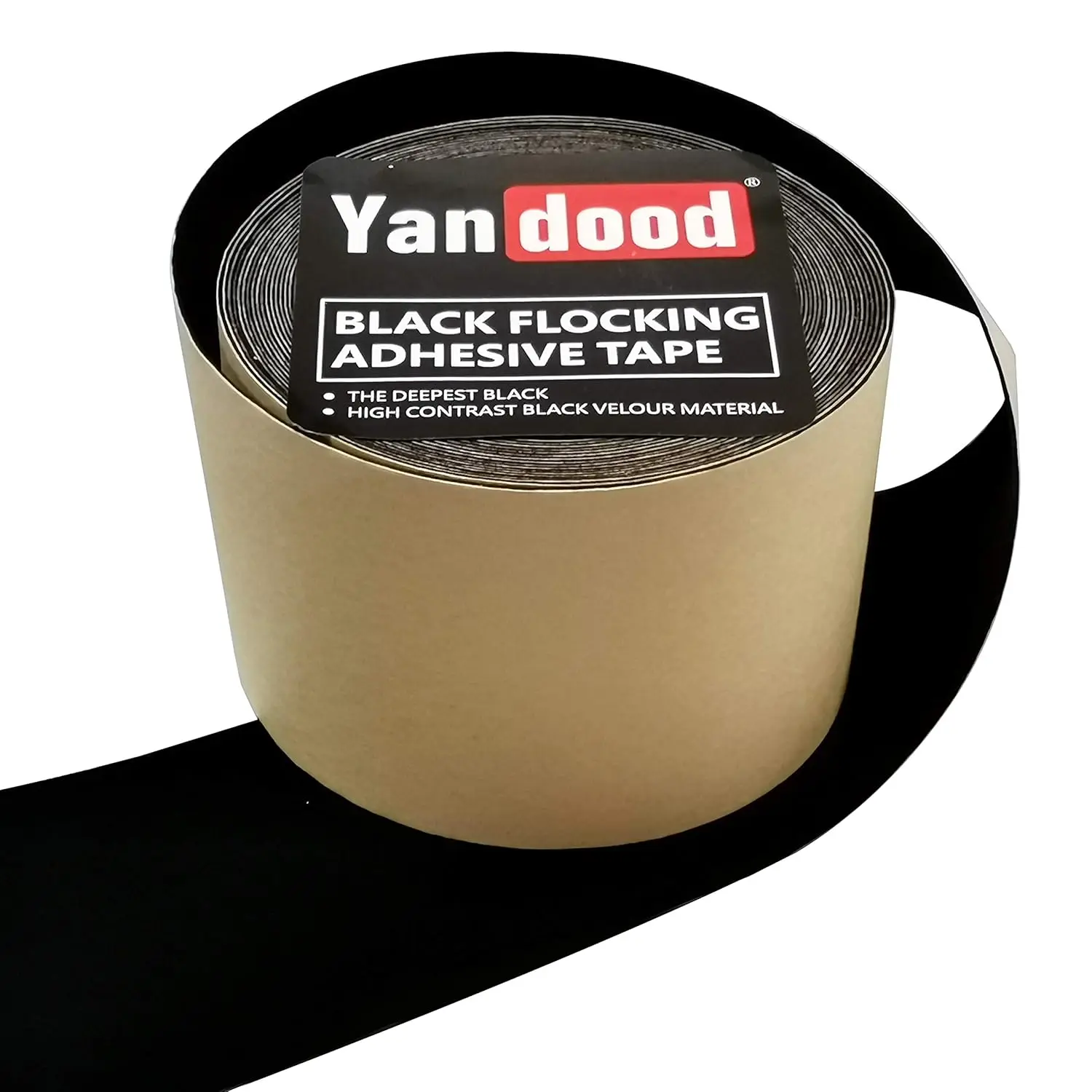

Black Flocking Adhesive Tape 3in x 30ft for Projector Screen Frame Border, Ultra High Contrast Deep Black Felt Strips