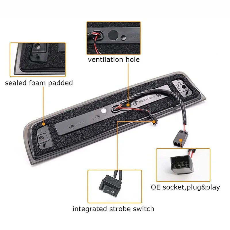 LED عالية جبل الثالث مصباح مكبح الخلفية وقف ضوء مصباح إشارة صالح ل دودج رام 1500 2500 3500 4500 5500 2002 20223 2004 2005-2018