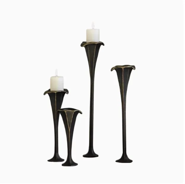 

Modern medieval home light luxury geometric candlestick decorative ornament model room deco