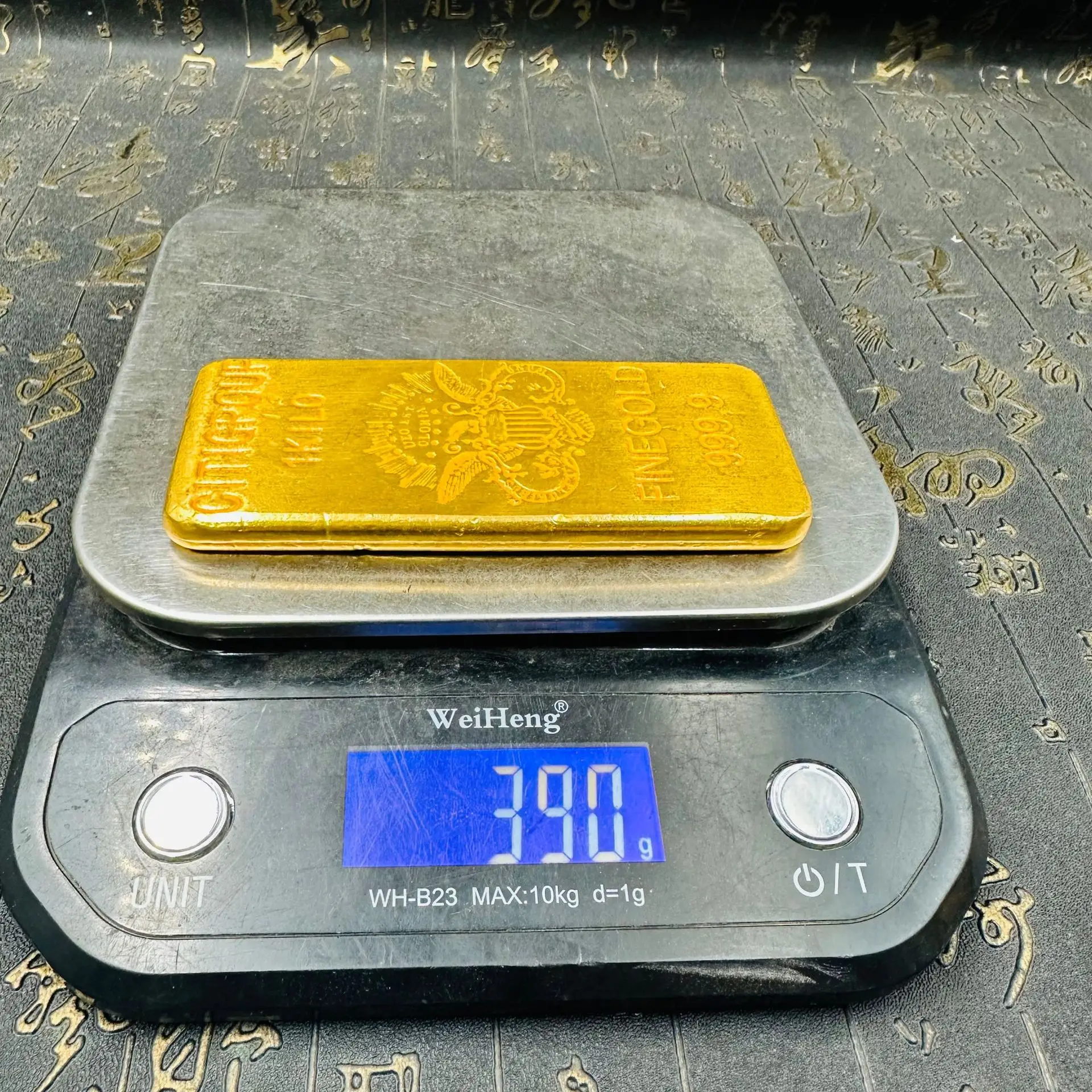 1 Kilo Gold Bar non-magnetic US Precious Metals Exchange Bar Badge Square Coin Collection Decoration Art Crafts Gift