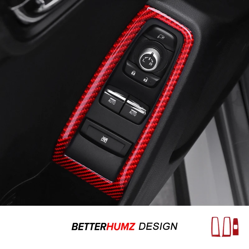 Für Subaru BRZ/Toyota GR86 2021-Carbon Faser Fensterheber Taste Panel Trim Aufkleber Dekoration Auto Innen Tuning Zubehör