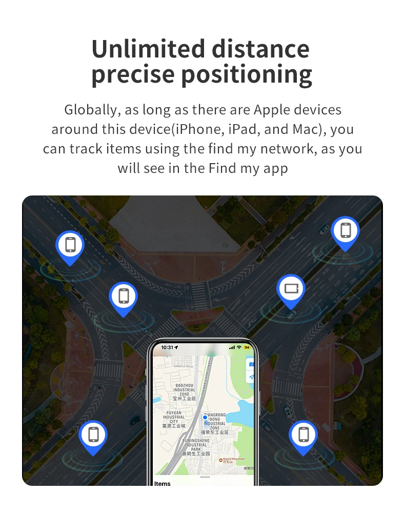 Smart Tag Bluetooth-Tracker, Positionierung, Gepäckfinder, Smart-Tracker-Gerät, spezieller Ortungsfinder für Apple Find My App, IOS-System – Detail 4