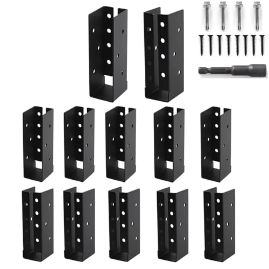 

Скрытые кронштейны для балок 2x6 дюймов, наружные, со скрытыми фланцами, сталь Q235B, с порошковым покрытием, для скрытого монтажа балок 2x6 дюймов