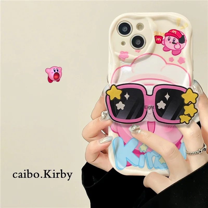 Kirby Clear Phone Case for IPhone 14 13 Pro Max 11 12 13 Pro 14pro XR XS MAX Y2K Lovely Anti Fall Cover Shockproof Soft Cover