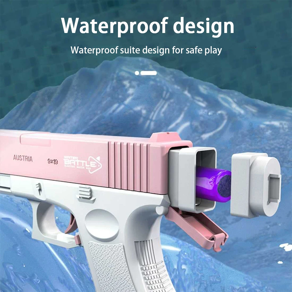 Automatic Electric Water Gun 500cc Large Capacity Super Strong Distance 10m Children and Adults Leak Proof Water Battle