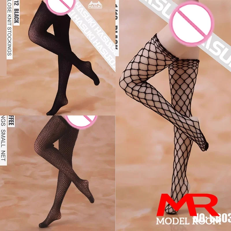 HASUKI SB01 SB03 SB04 1/12 Scale 3D Stockings Seamless Mesh Socks Clothes Accessories Fit 6'' Female Soldier Action Figure Body