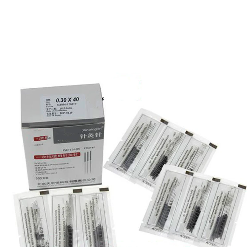 HANRIVER High quality disposable needles of disposable acupuncture needles with 1, 500 (3 packets) size choices hot selling