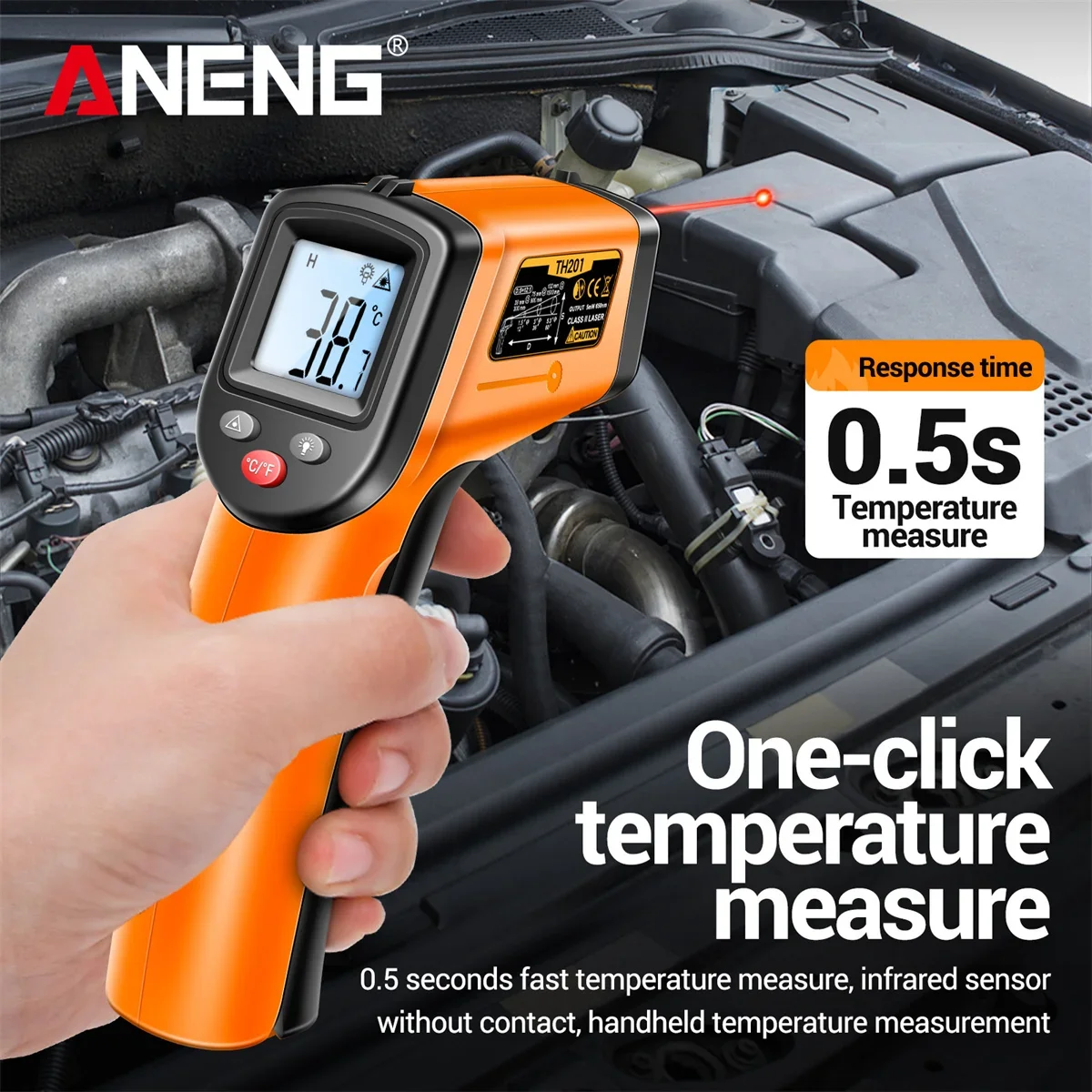 ANENG TH201 Infrared Thermometer Hygrometer Accurately Measure Temperature and Humidity Levels Infrared Electronic Handheld