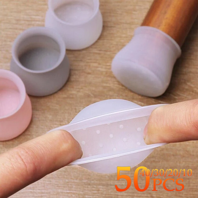 10-50PCS Hardware Home Anti Slip Möbel Bein Abdeckungen Langlebige Silikon Stumm Stuhl Fuß Kappe Schutz Holz boden Nicht-slip Pad