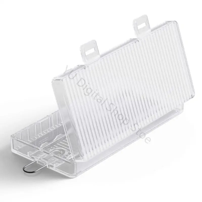 96BA Clear Plastic 2A Battery Organizers Case with Top Lid, 8 Slot 2A Storage Box for Drawer, Desk, and Travel Packing