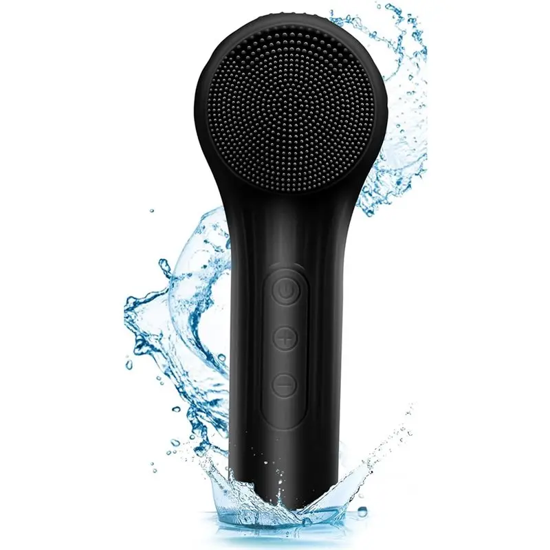 

【PLAISIR】Водонепроницаемый силиконовый ультразвуковой прибор для очищения лица, массажер для ухода за кожей с 6 режимами скорости.