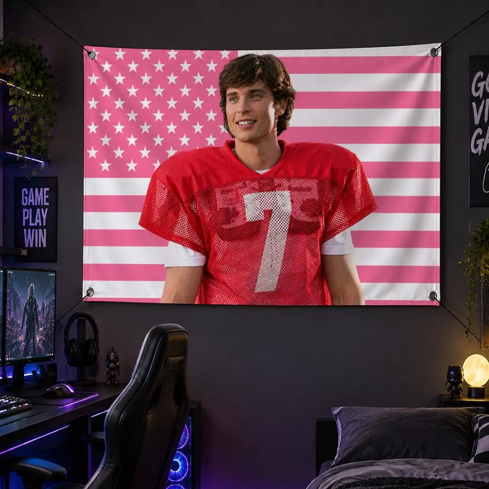 Actor T-Tom Welling Flags Banner Decor for Bedroom,Garden,Party,Club,Gaming Room,Garage Fan Gift