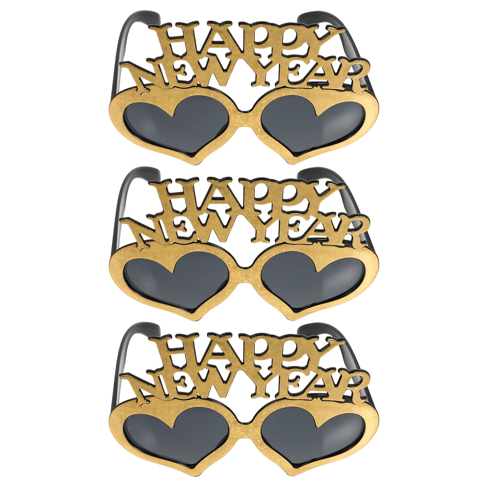 3 pezzi occhiali da atmosfera felice anno nuovo design occhiali da vista divertenti oggetti di scena per foto per occhiali da festa con decorazioni per la celebrazione Nye