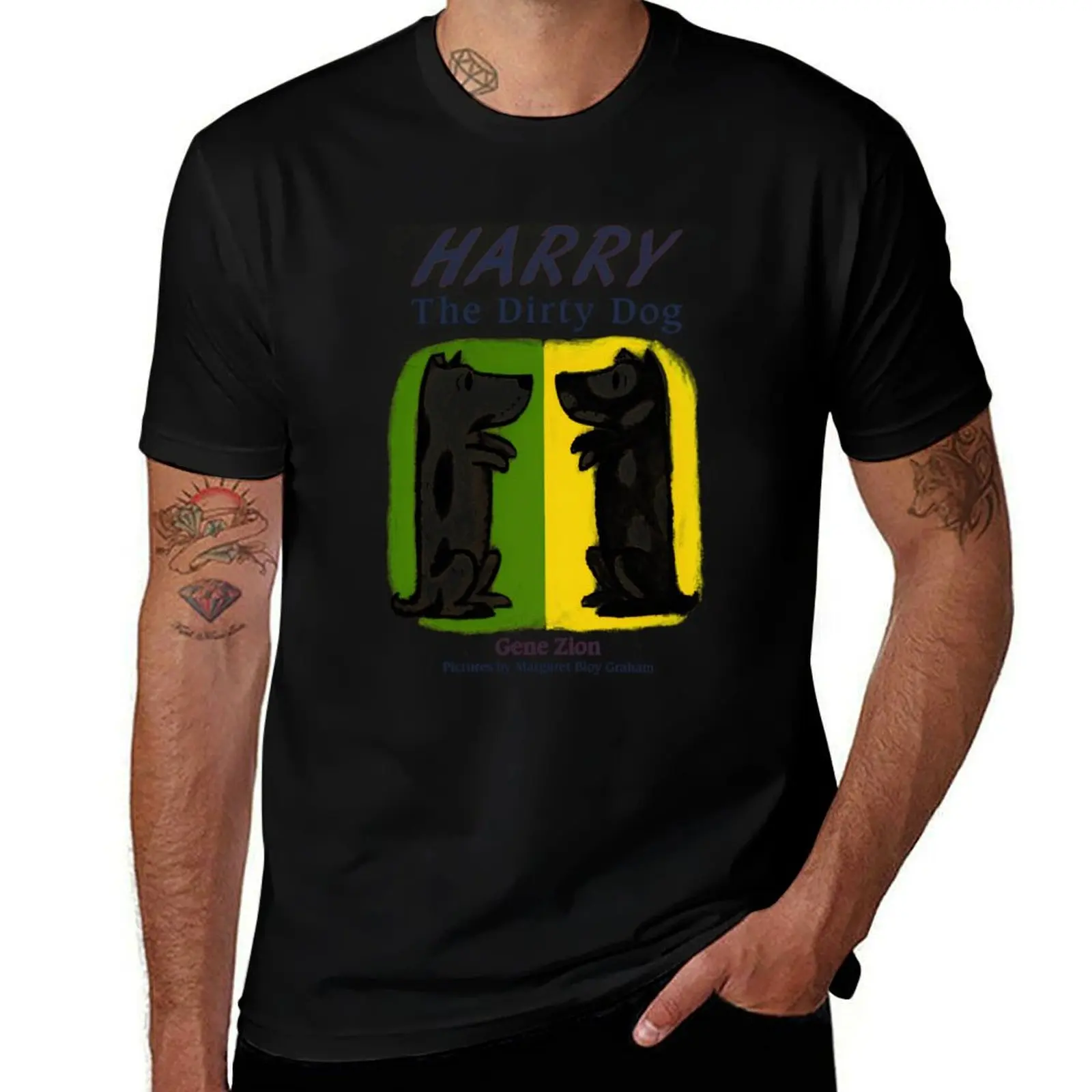

Harry the Dirty Dog T-Shirt blue archive anime stuff summer shirt funny t shirts for men