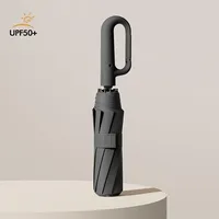 Windproof Strong 106CM 125CM Reinforced Automatic Folding Umbrella for Men, Large Buckle Handle Wind and Water Resistant