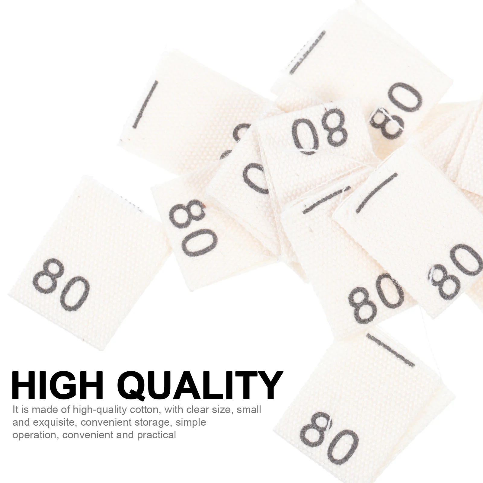 

200Pcs Practical Clothes Size Labels Steam Iron Safe Garment Supplies Sewing Size Labels