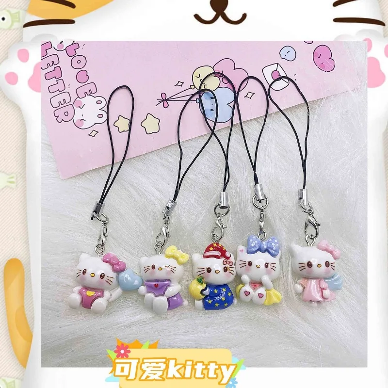 Sanrio cartoon Hello Kitty kinder schattig, lief, modieus en voortreffelijk draagbare schooltas mobiele telefoon ketting hangend cadeau