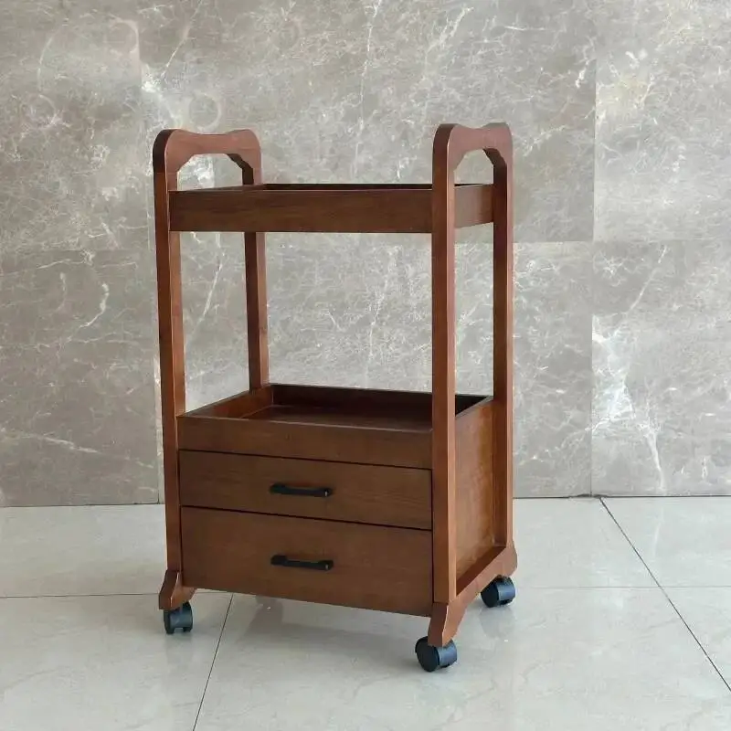 دعم عربة مانيكير أداة صالون تجميل المتداول عجلات مساعدة المنظمون عربات سبا تخزين المعدات عربة متنقلة #1