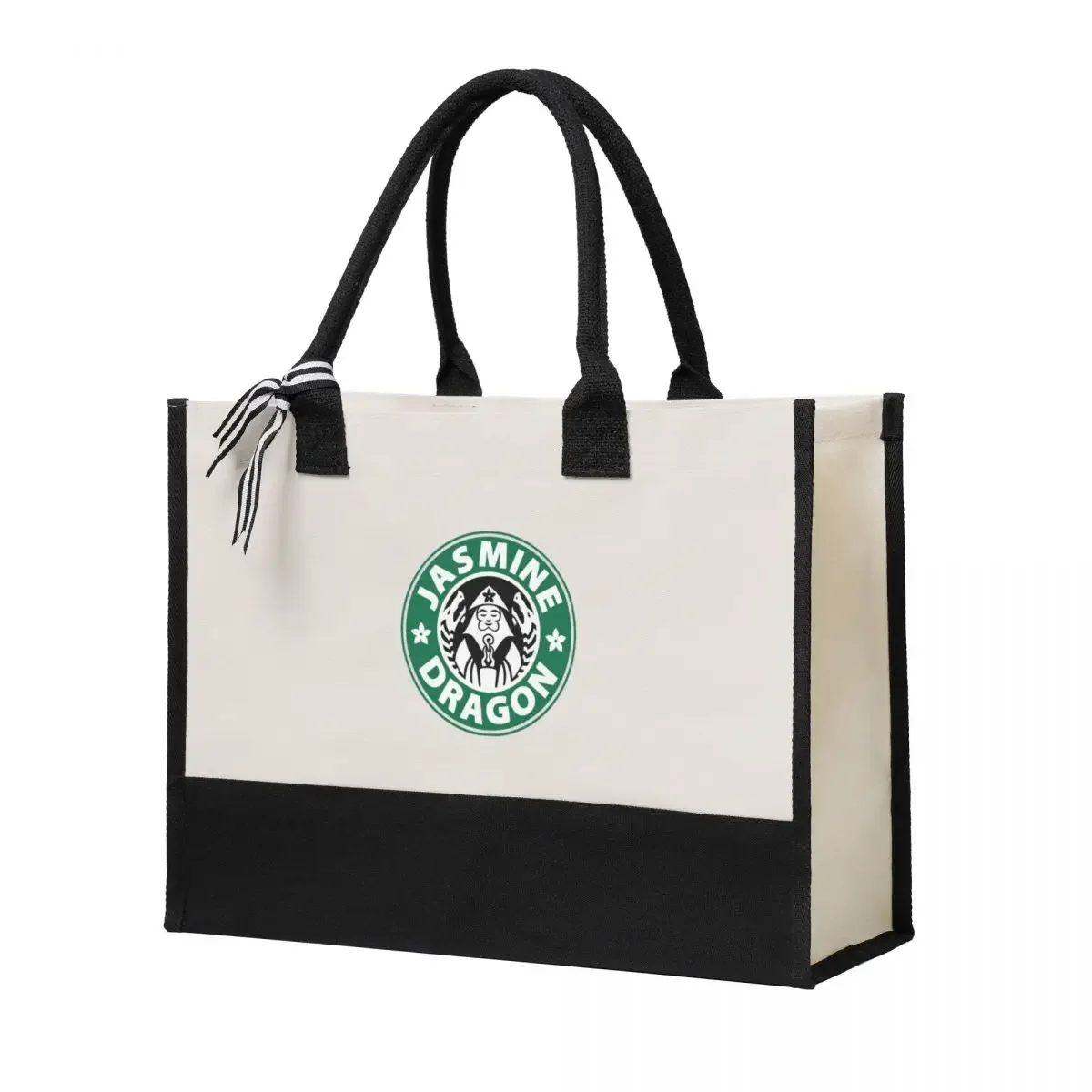 Grande capacidade Canvas Gift Shopping Bag, The Jasmine Dragon, customizável, Quality Gifts