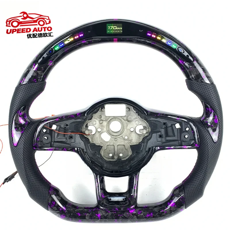 Suitable for Car accessories Volkswagen Custom Display ged Carbon Fiber Steering Wheel MK7 MK8 8 golf 7 GTI Series