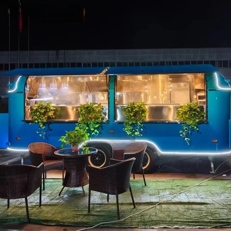 

Mobile Commercial Food Truck Trailer Outdoor Street Burger Food Truck Ice Cream Remorque Food Truck Trailer for Catering