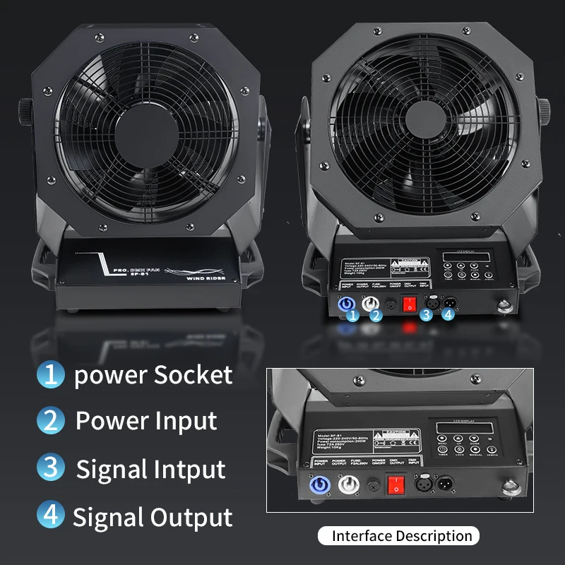 Remote control 700w stage fan machine smoke fan machine professional variable speed stage special effects atmosphere machine