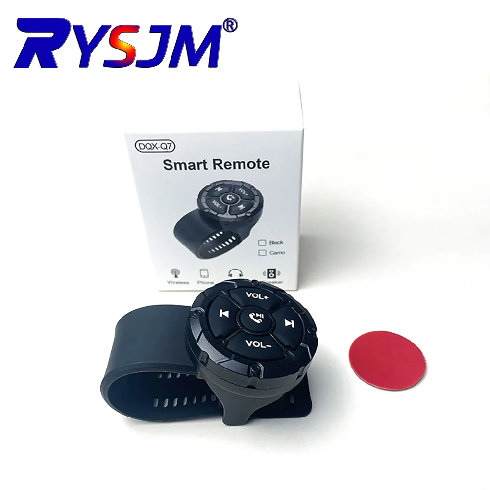 Car Steering Wheel Key Volume Remote Control Wireless Bluetooth-compatible 5 Key Wireless Remote Controller Button for Car