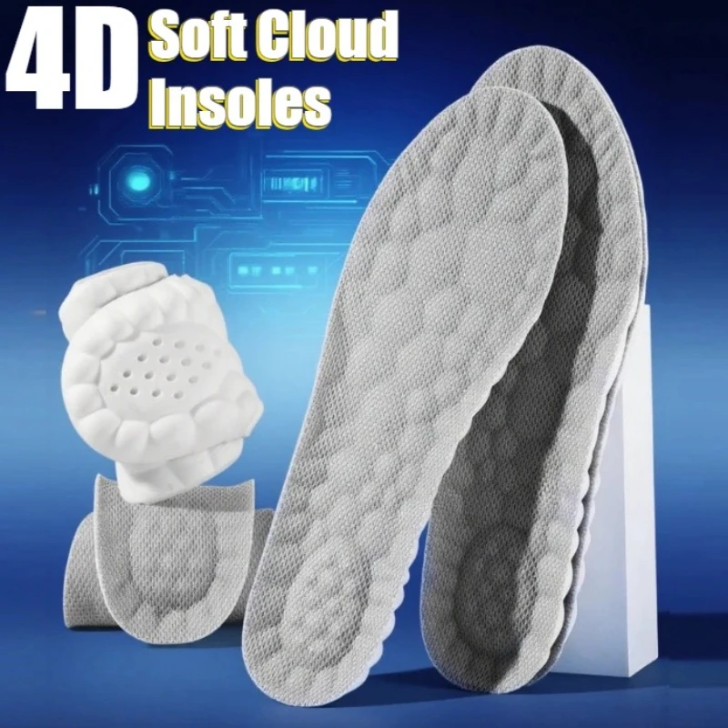 

Спортивные стельки Cloud Technology для обуви, мягкая дышащая амортизирующая подушка из искусственной кожи, ортопедические стельки для бега