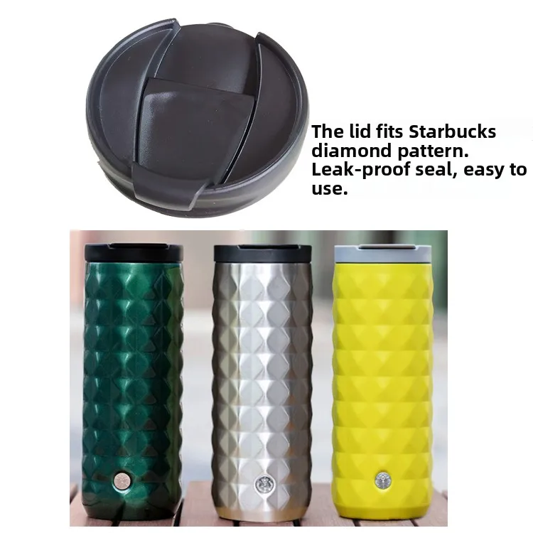 

Starbus ible, изолированная кружка для кофе из нержавеющей стали, крышка Sed, герметичный дизайн с ромбовидным узором, аксессуары 47 л
