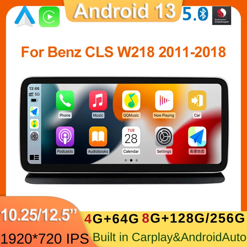 

Snapdragon Android13 для Mercedes Benz CLS Class W218 8 ядер 8 + 256G видео GPS навигация Авто Мультимедиа Радио стерео CarPlay 4G